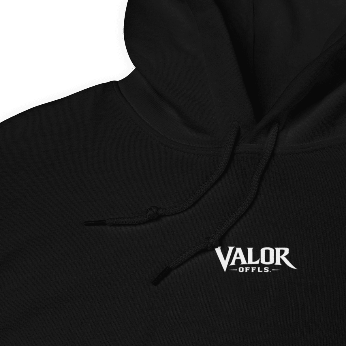 Crowned in SILENCE Valor Officials Black hoodie - VALOR OFFICIALS
