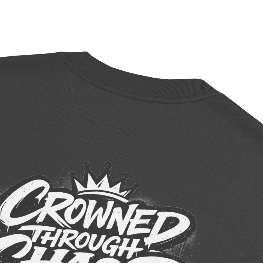 Crowned Through Chaos Oversized Tee - VALOR OFFICIALS